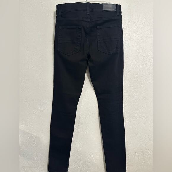 Amiri MX1 Bandana Ripped Patch Skinny Jeans Jet Black size 33 - Picture 7 of 9